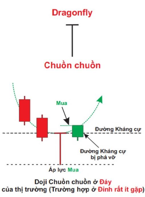 Nến Doji chuồn chuồn - Dragon Fly