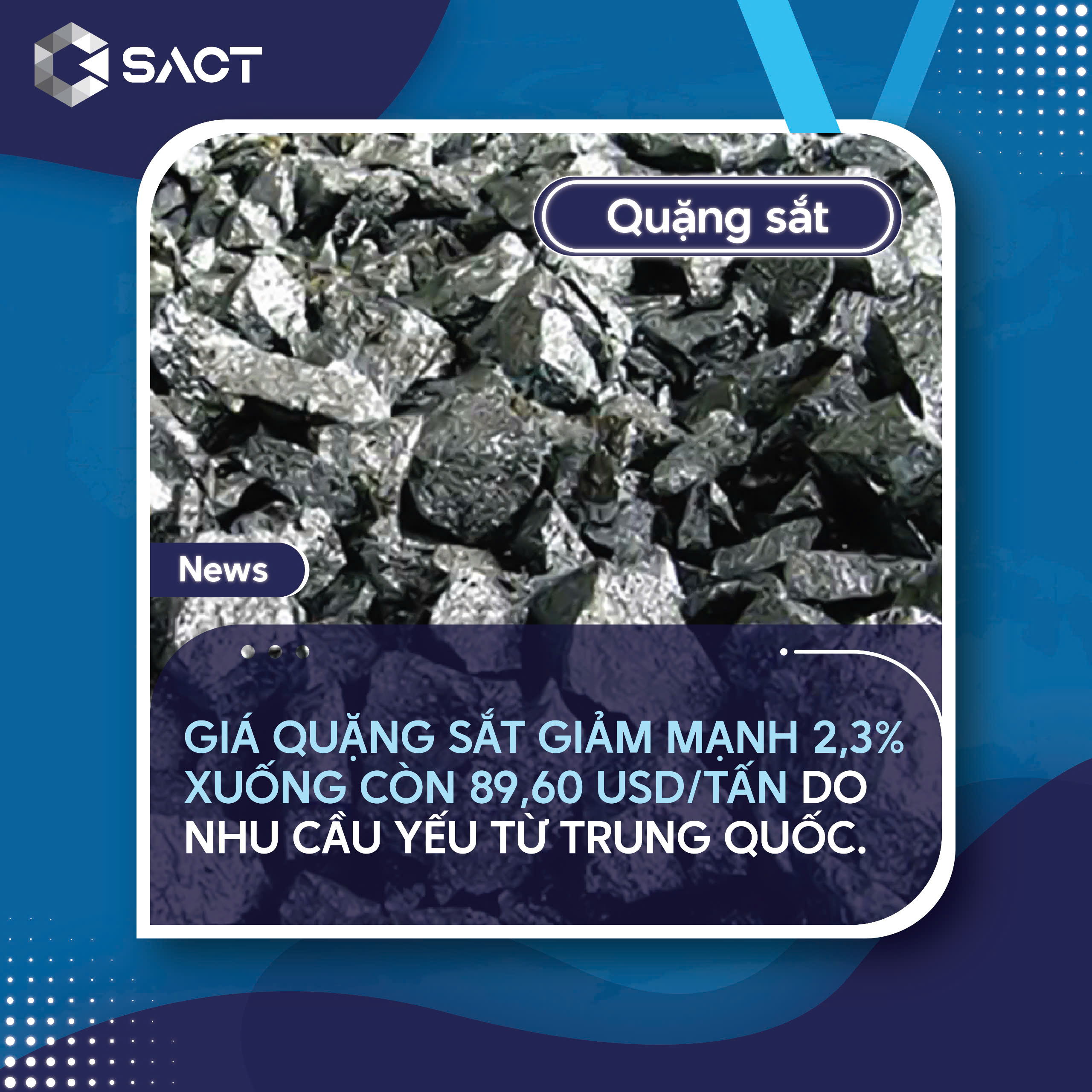 Không chỉ quặng sắt, mà cả kim loại cơ bản và dầu thô cũng đồng loạt giảm