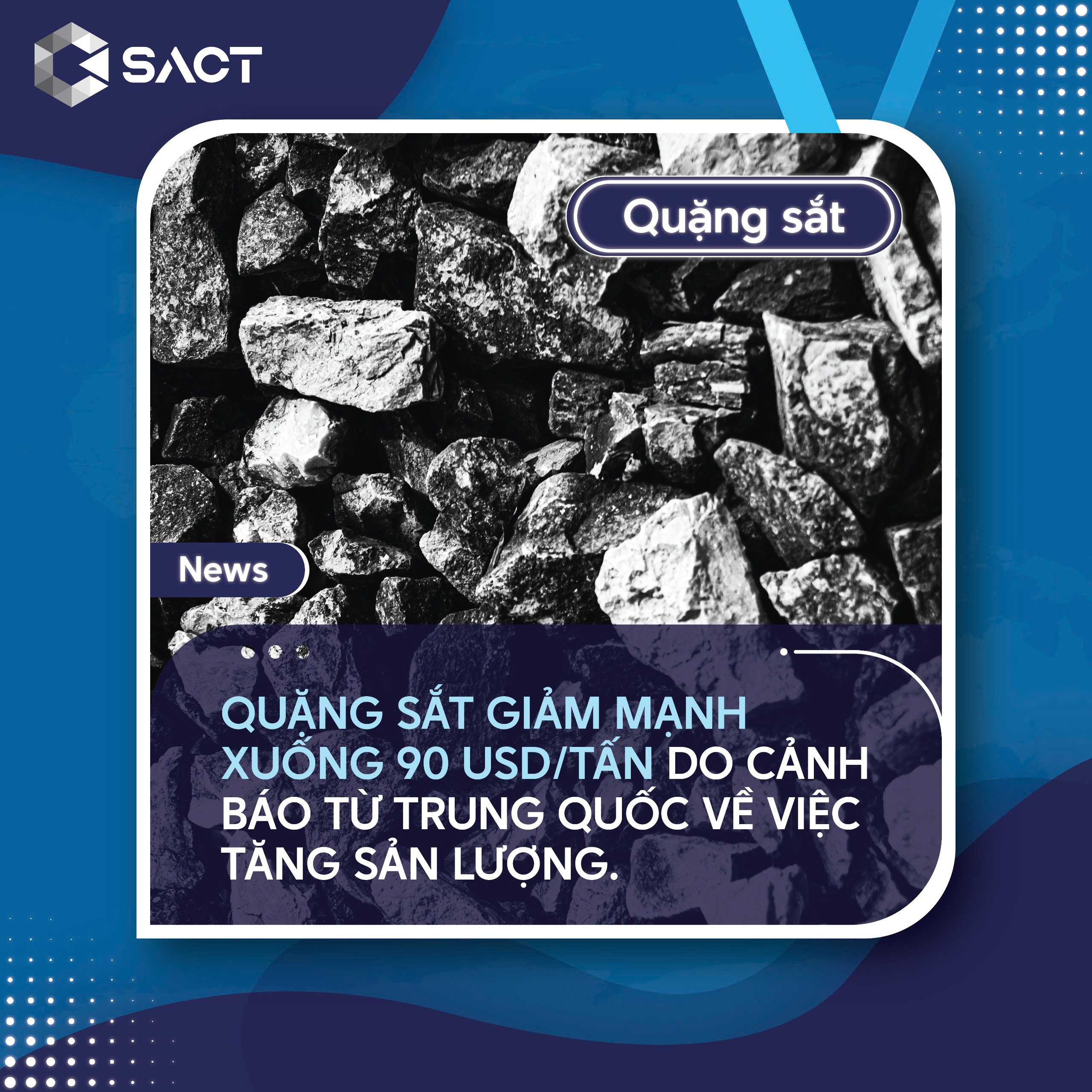 Giá quặng sắt đã giảm hơn một phần ba trong năm