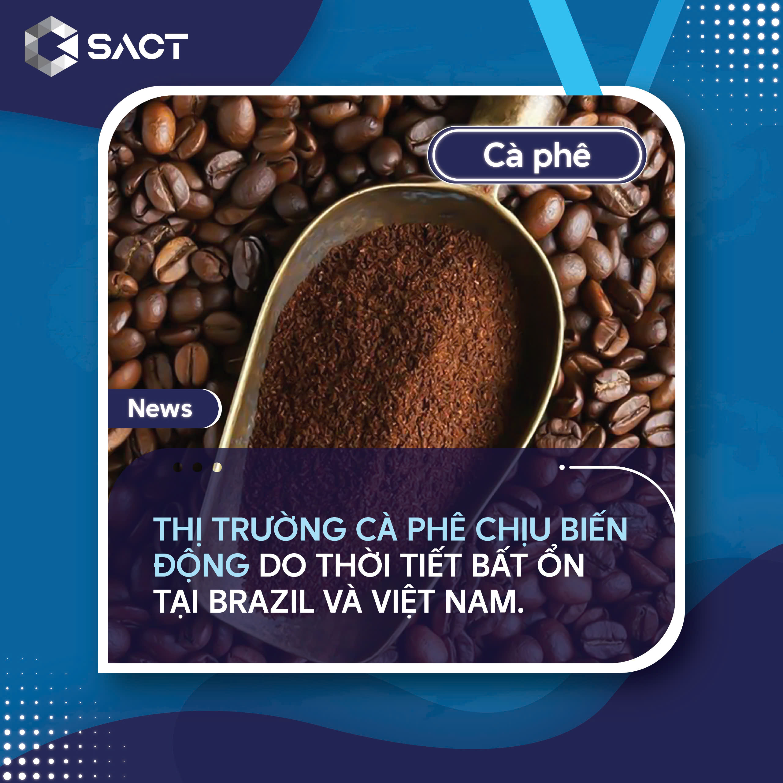 Hệ thống nhiệt đới vào đầu tuần này đang tạo lo ngại mới về ảnh hưởng đến thu hoạch cà phê.