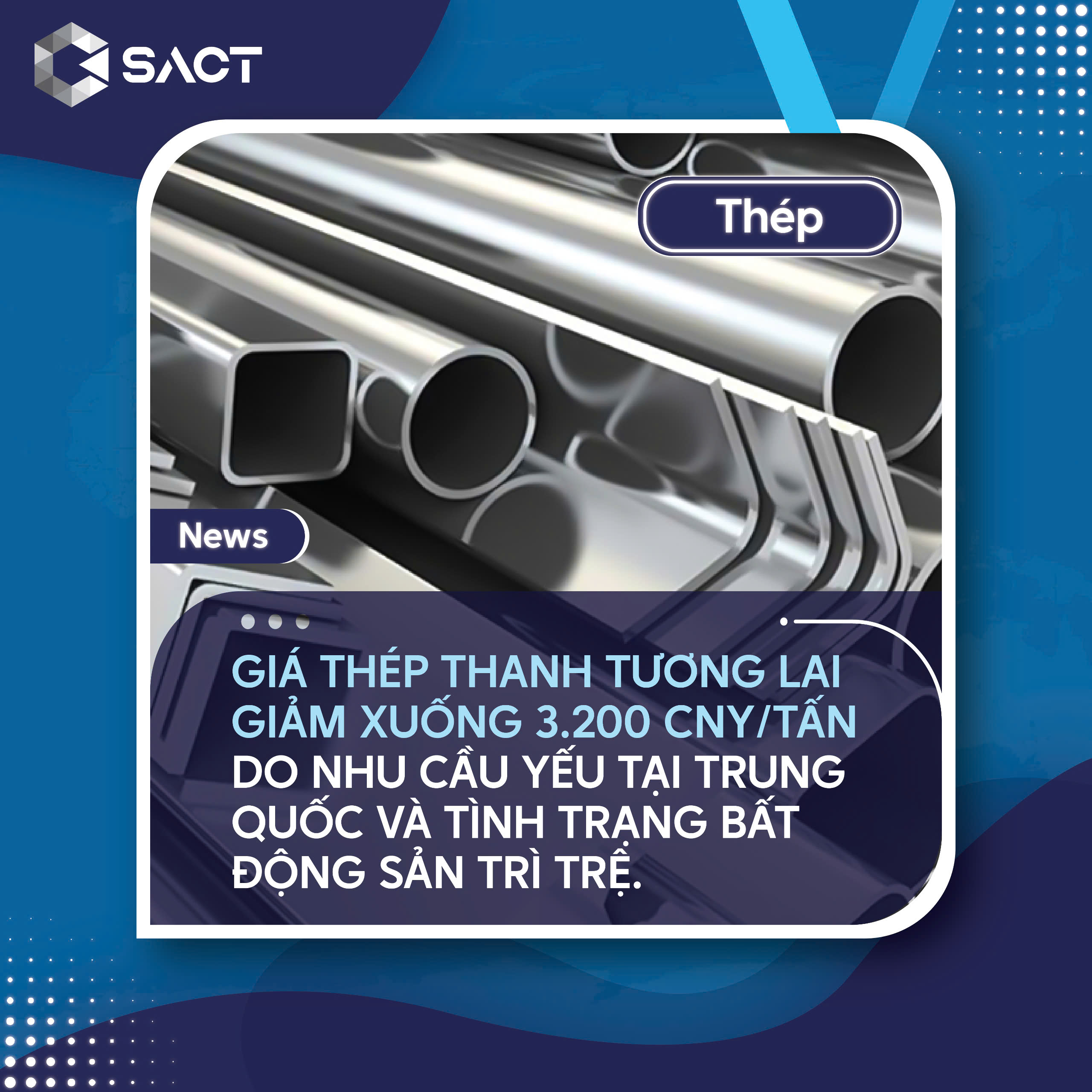 Sự suy giảm này đến từ tâm lý bi quan về nhu cầu thép tại Trung Quốc