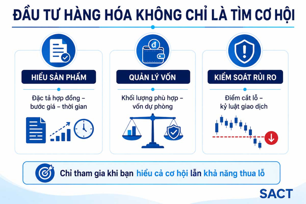 Vì sao nên đầu tư hàng hóa? Có nên đầu tư hàng hóa phái sinh không? 8 Hiểu sản phẩm, quản lý vốn và kiểm soát rủi ro