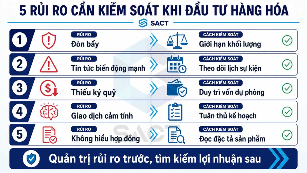 Vì sao nên đầu tư hàng hóa? Có nên đầu tư hàng hóa phái sinh không? 6 Rủi ro khi đầu tư hàng hóa