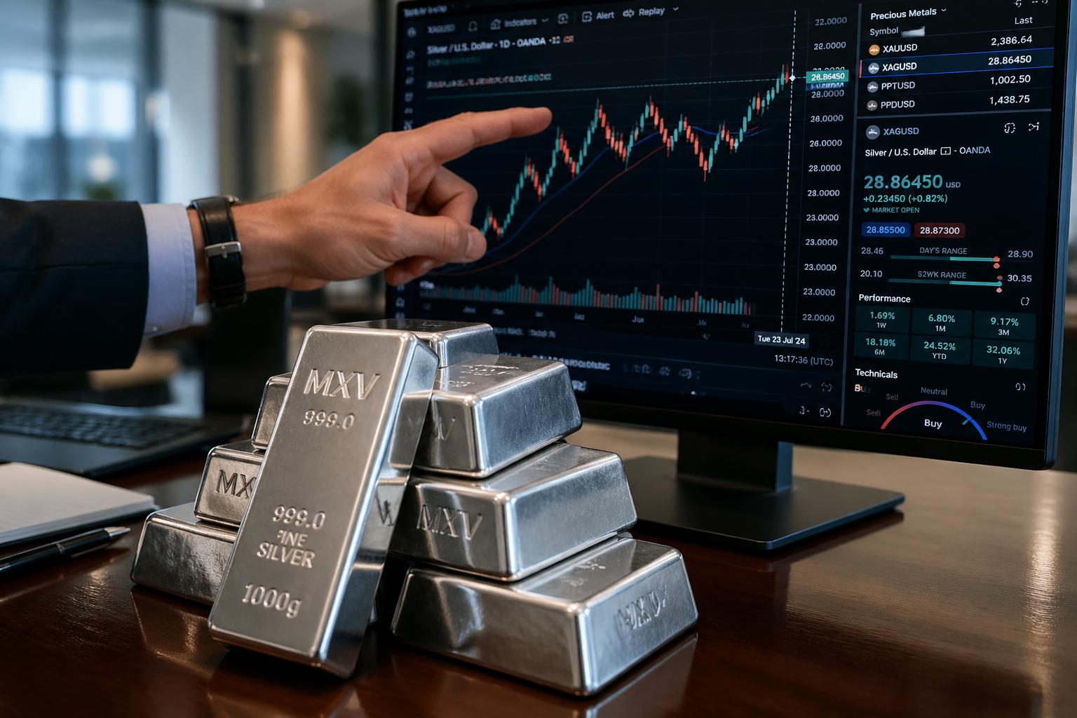 Các yếu tố ảnh hưởng đến giá bạc thỏi MXV và rủi ro cần biết