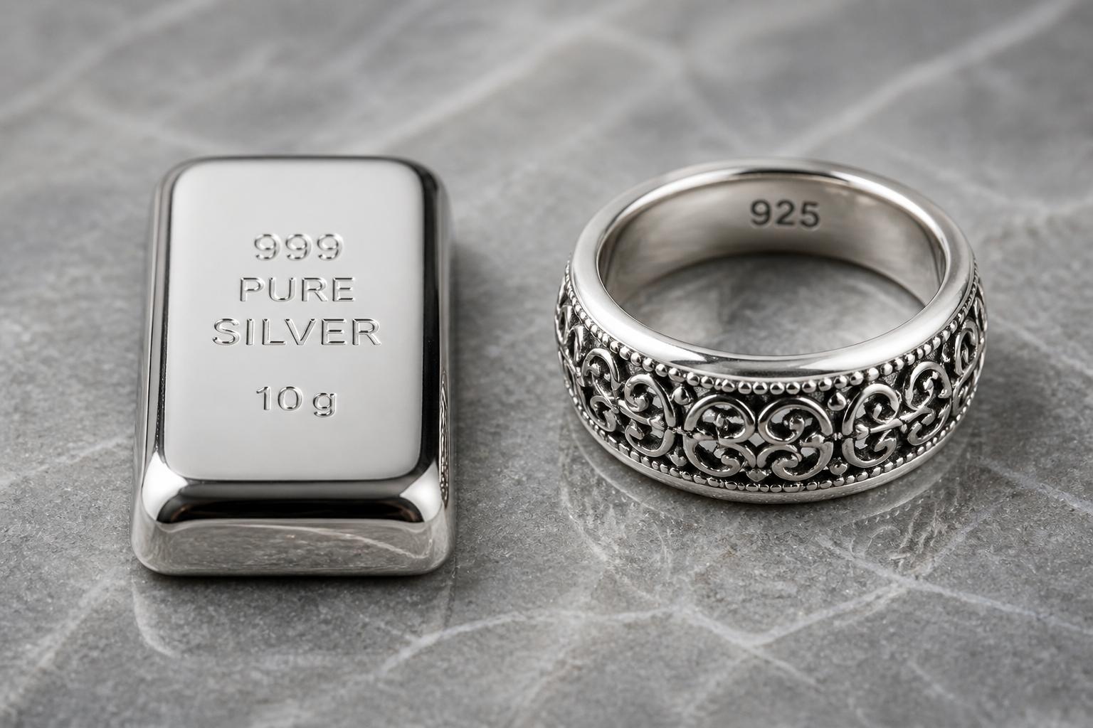 2. So sánh Bạc 999 và Bạc 925: Điểm khác biệt mấu chốt