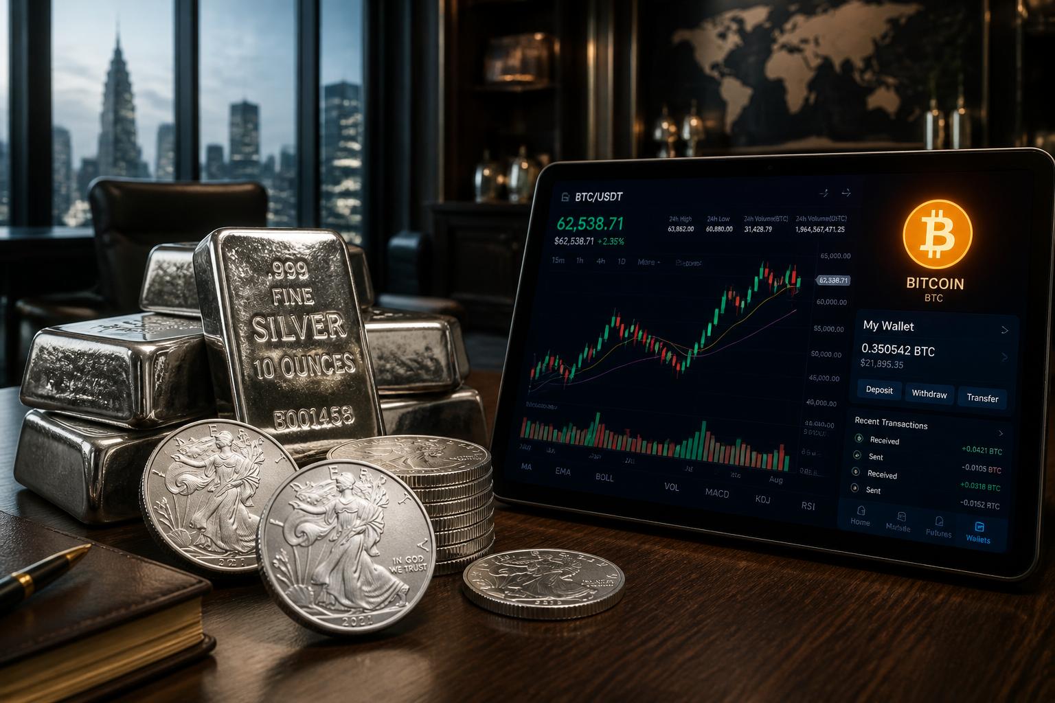 7 Điểm khác biệt cốt lõi giữa Bạc và Bitcoin trong đầu tư 2024
