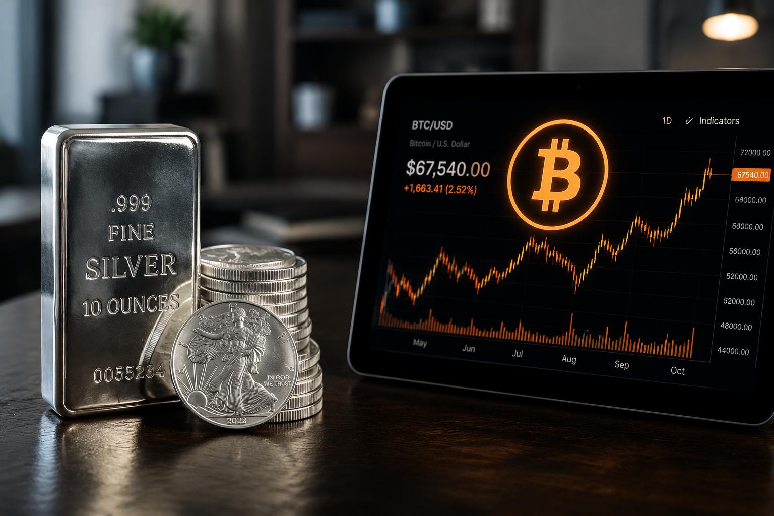 Bạc vs Bitcoin